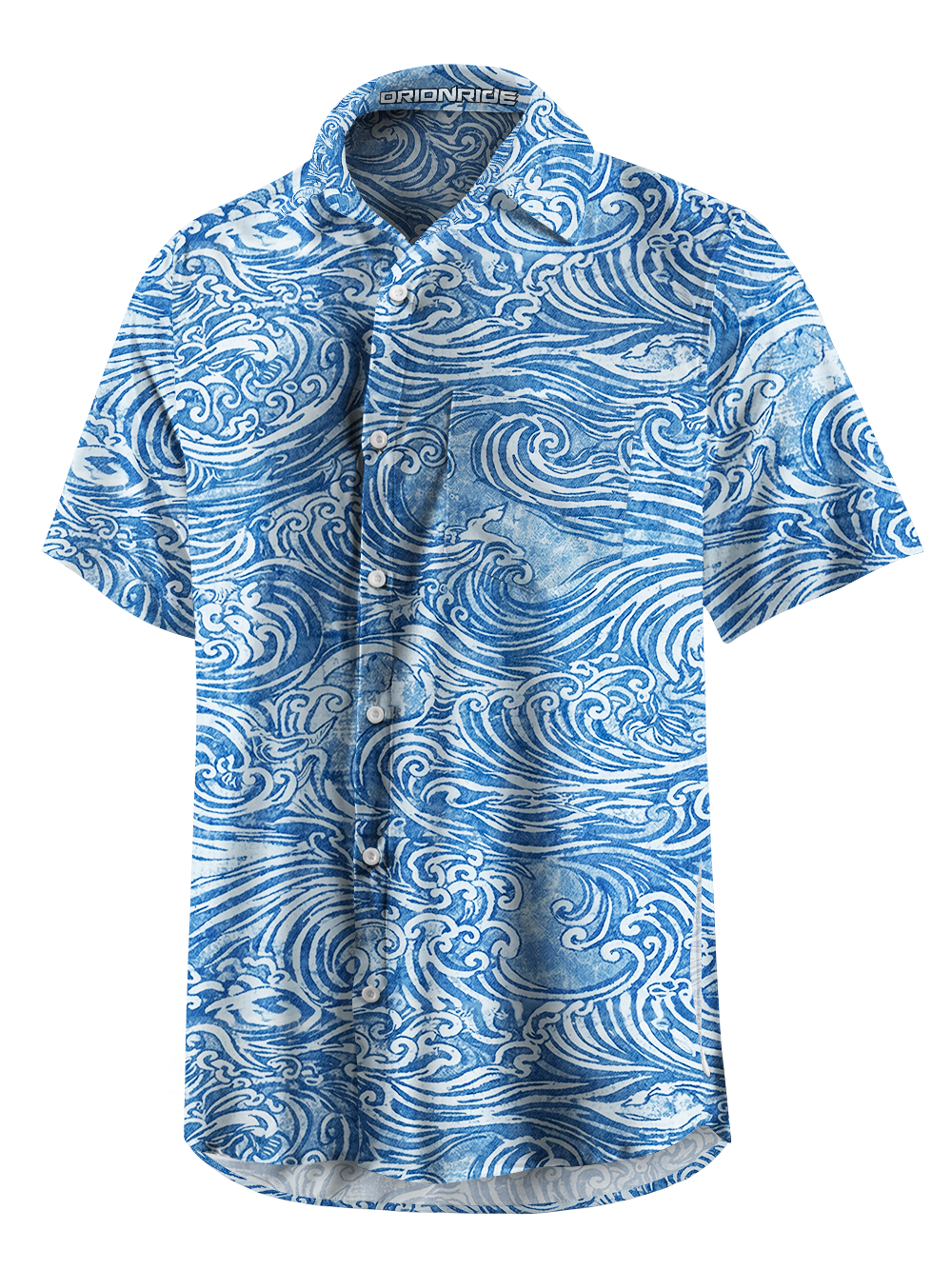 Orionride Passionate Waves Zipper Pockets Ultra Lightweight Short Sleeves Gravel Shirt
