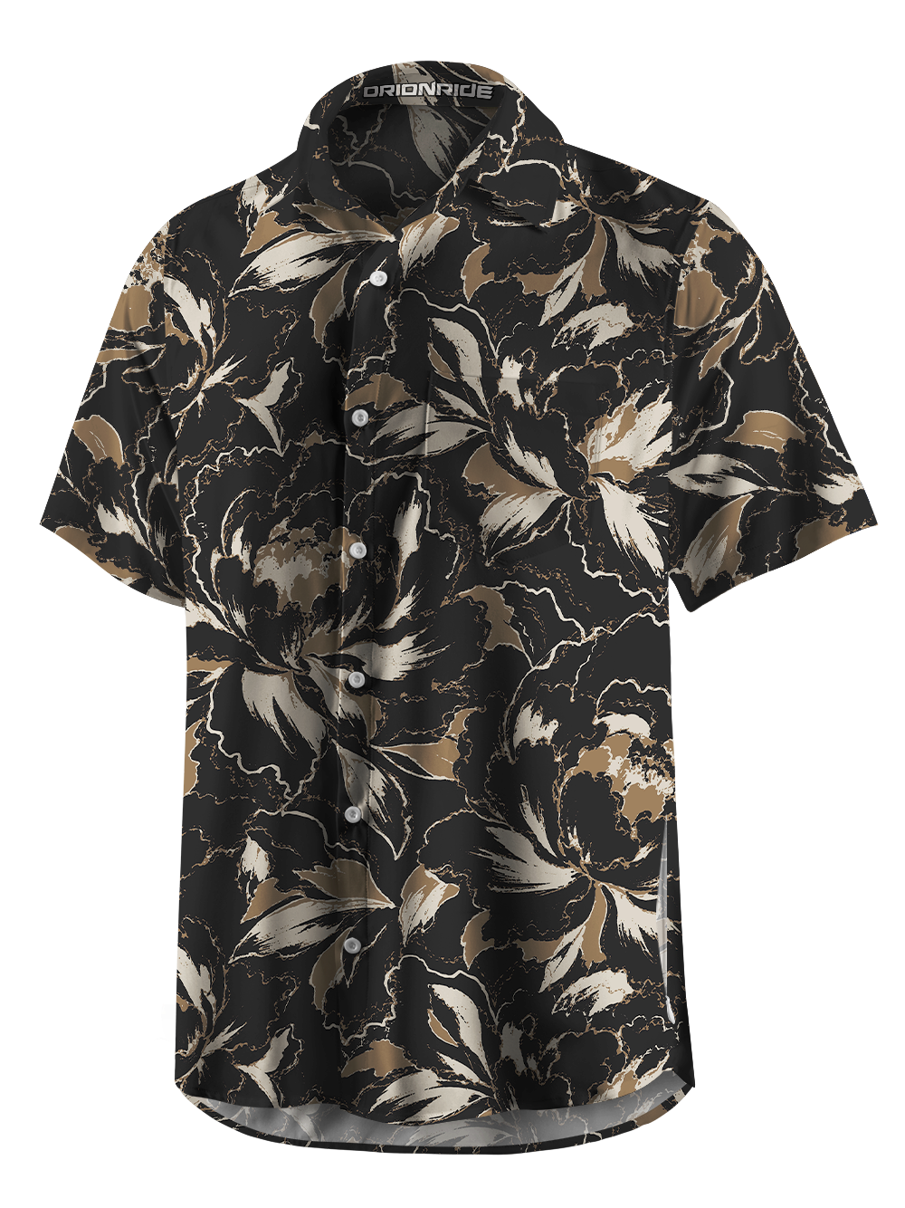 Orionride Ethereal Peony Zipper Pockets Ultra Lightweight Short Sleeves Gravel Shirt