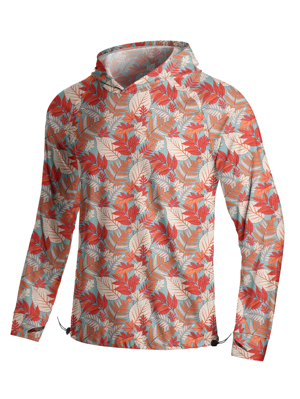 Orionride Autumn Leaf Long Sleeve Cycling Hoodie Shirt