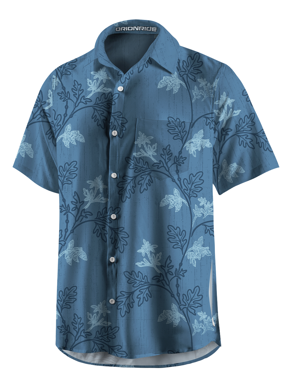 Orionride Linen Flora Zipper Pockets Ultra Lightweight Short Sleeves Gravel Shirt