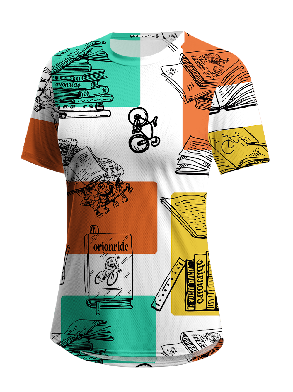 Orionride Books And Cycling Women's Breathable Short Sleeve T-shirt
