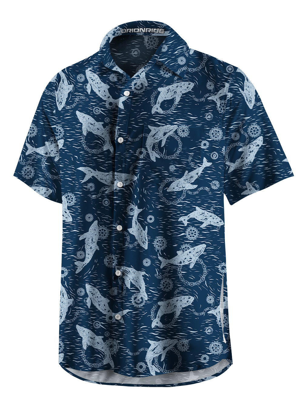 Orionride Dolphin Game Zipper Pockets Ultra Lightweight Short Sleeves Gravel Shirt