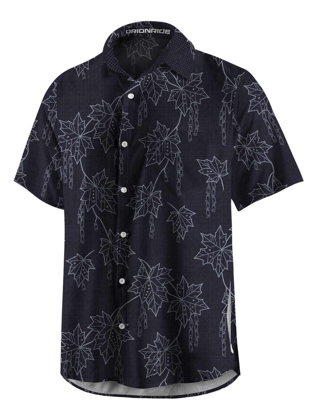 Orionride Chain Maple Zipper Pockets Ultra Lightweight Short Sleeves Gravel Shirt