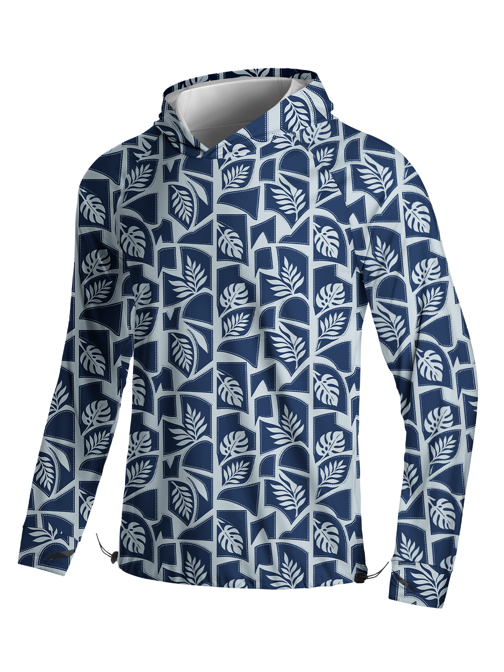 Orionride Botanical Deco Long Sleeve Cycling Hoodie Shirt