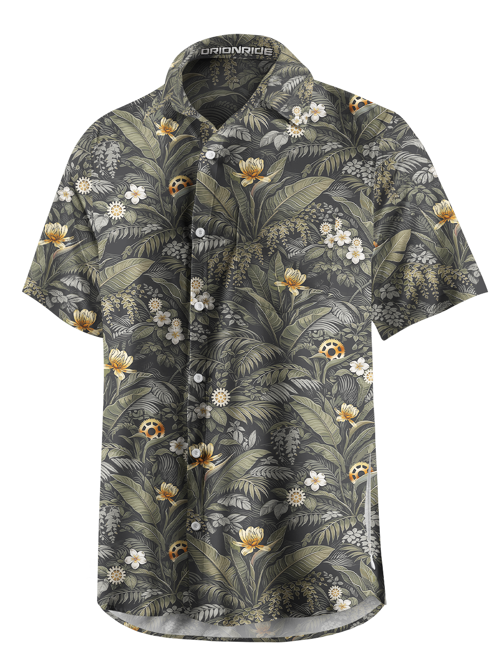 Orionride Strelitzia Reginae Zipper Pockets Ultra Lightweight Short Sleeves Gravel Shirt