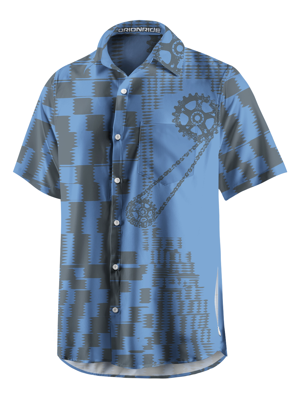 Orionride Corrugated Parts Zipper Pockets Ultra Lightweight Short Sleeves Gravel Shirt