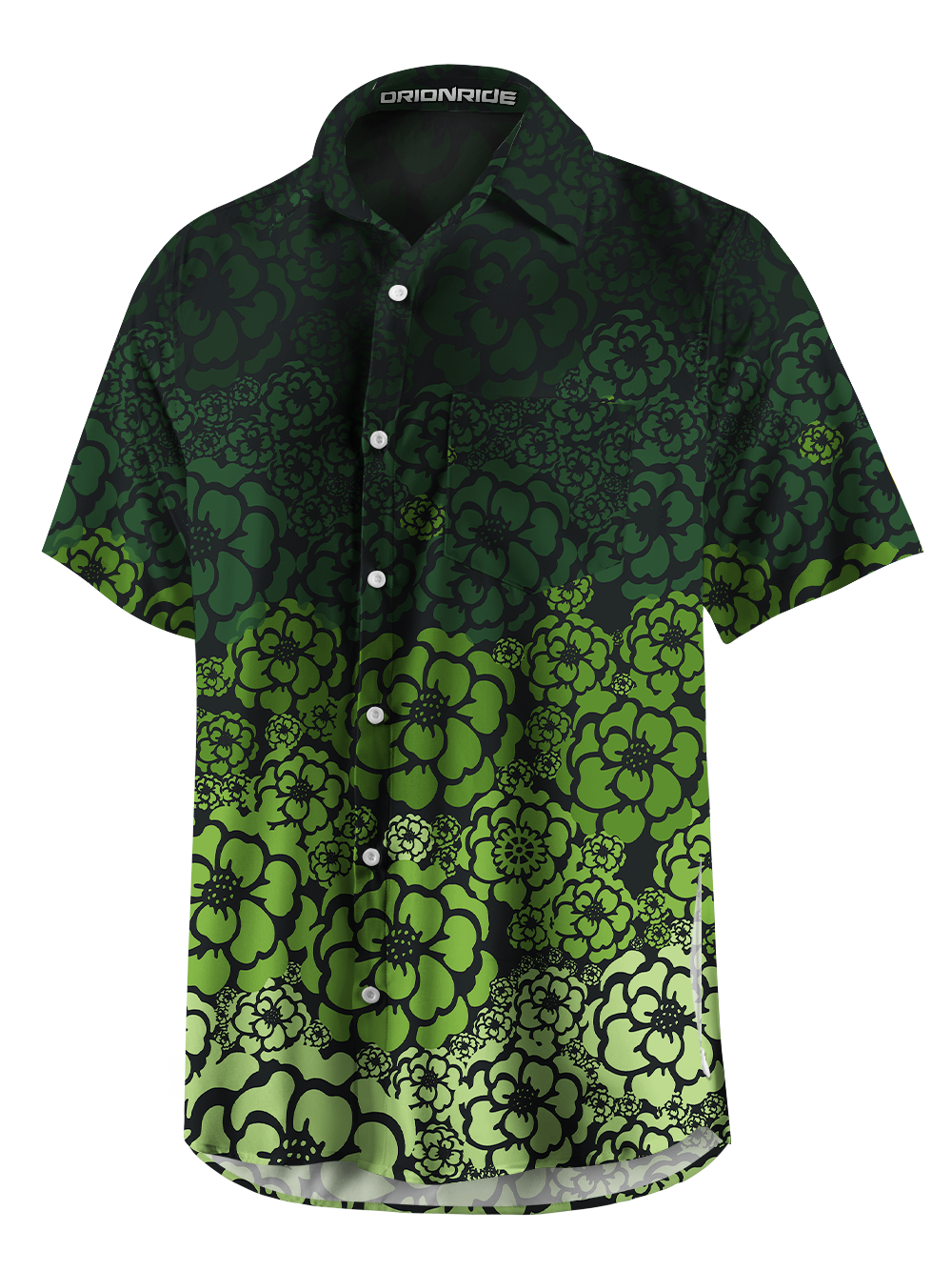 Orionride Green Life Zipper Pockets Ultra Lightweight Short Sleeves Gravel Shirt