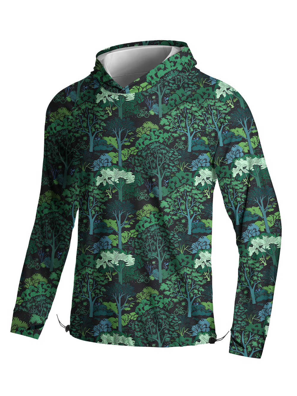 Orionride A Lush Forest Long Sleeve Cycling Hoodie Shirt