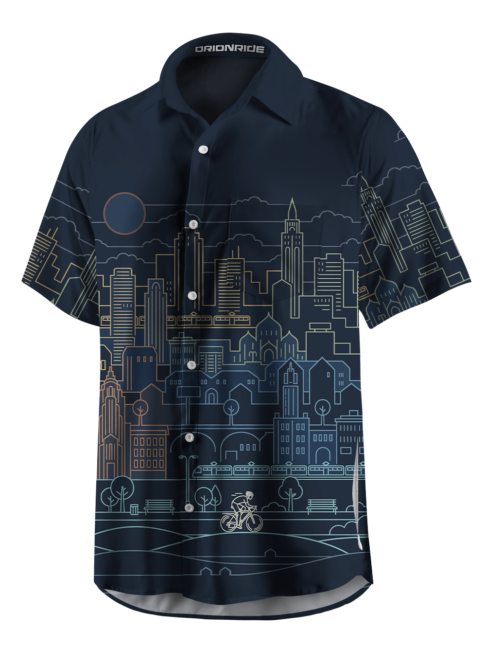 Orionride Urban Line Zipper Pockets Ultra Lightweight Short Sleeves Gravel Shirt