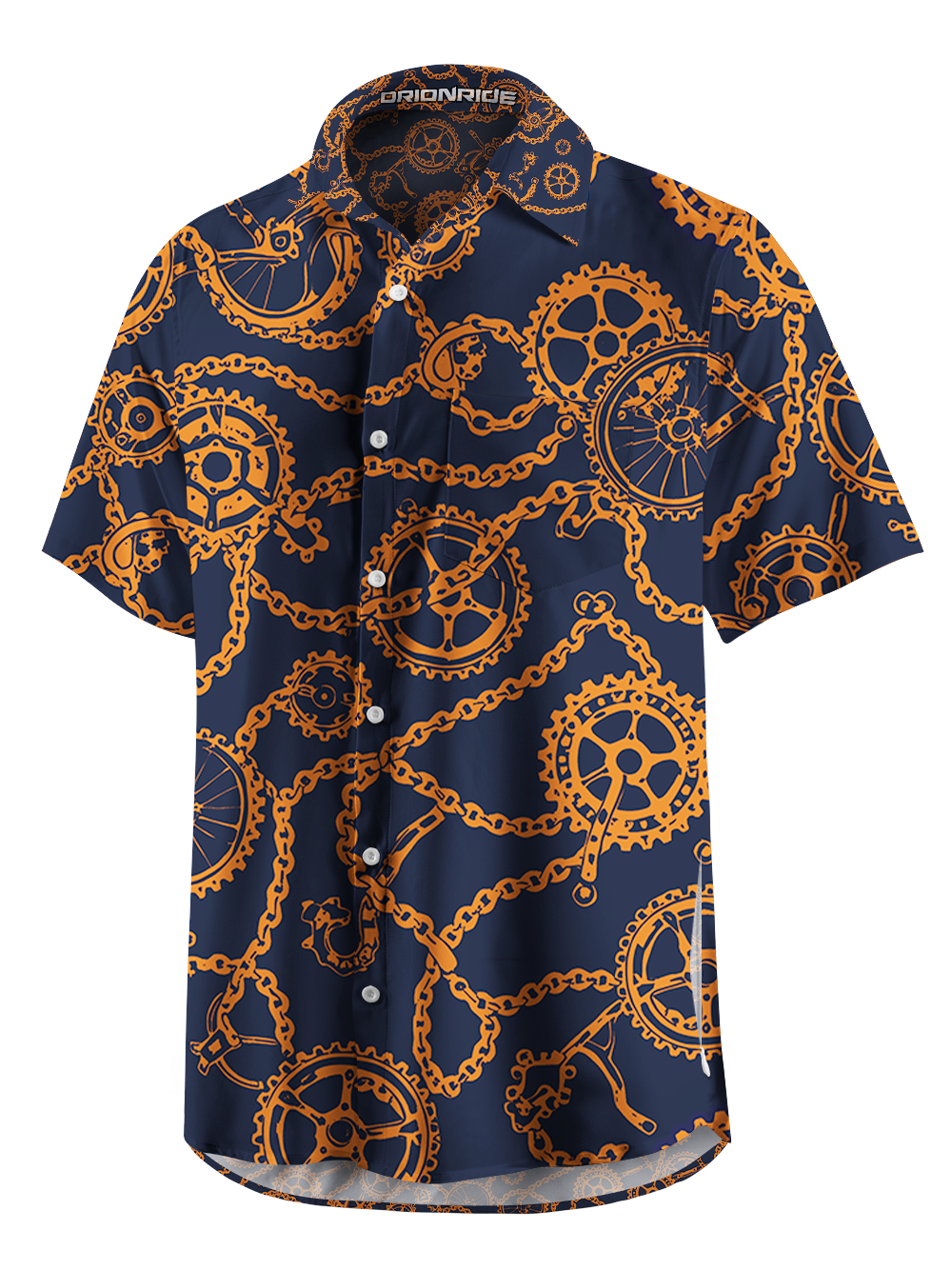 Orionride Chain Connecting Gears Zipper Pockets Ultra Lightweight Short Sleeves Gravel Shirt