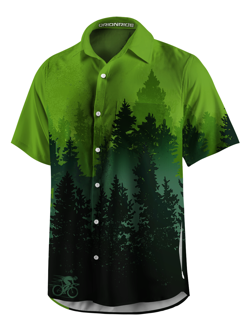 Orionride Explore The Forest Zipper Pockets Ultra Lightweight Short Sleeves Gravel Shirt