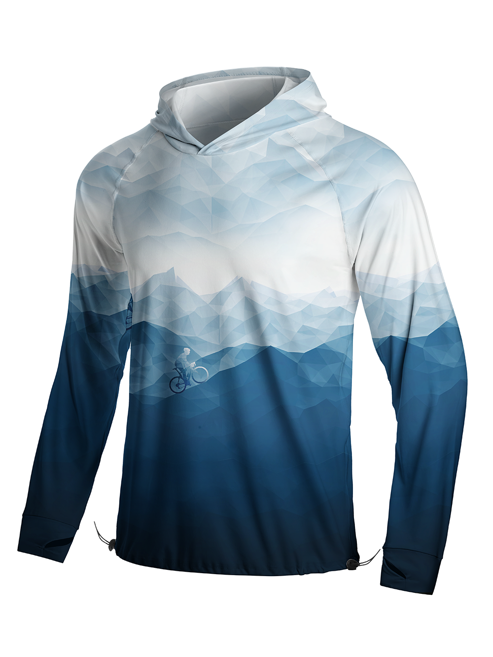 Orionride Snow Mountain Long Sleeve Cycling Hoodie Shirt