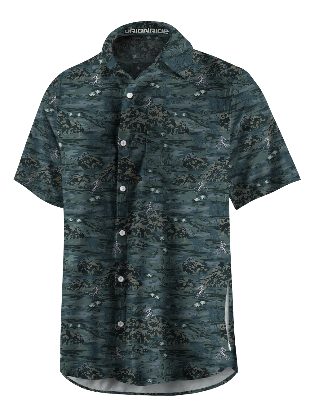 Orionride Moss Cycle Zipper Pockets Ultra Lightweight Short Sleeves Gravel Shirt