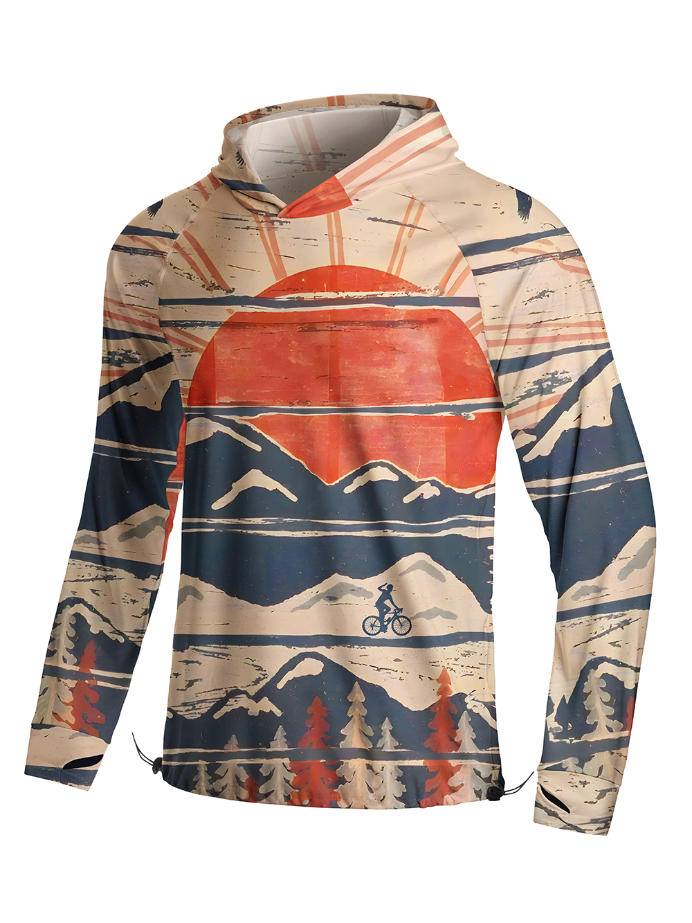 Orionride Winter Pursuits Long Sleeve Cycling Hoodie Shirt