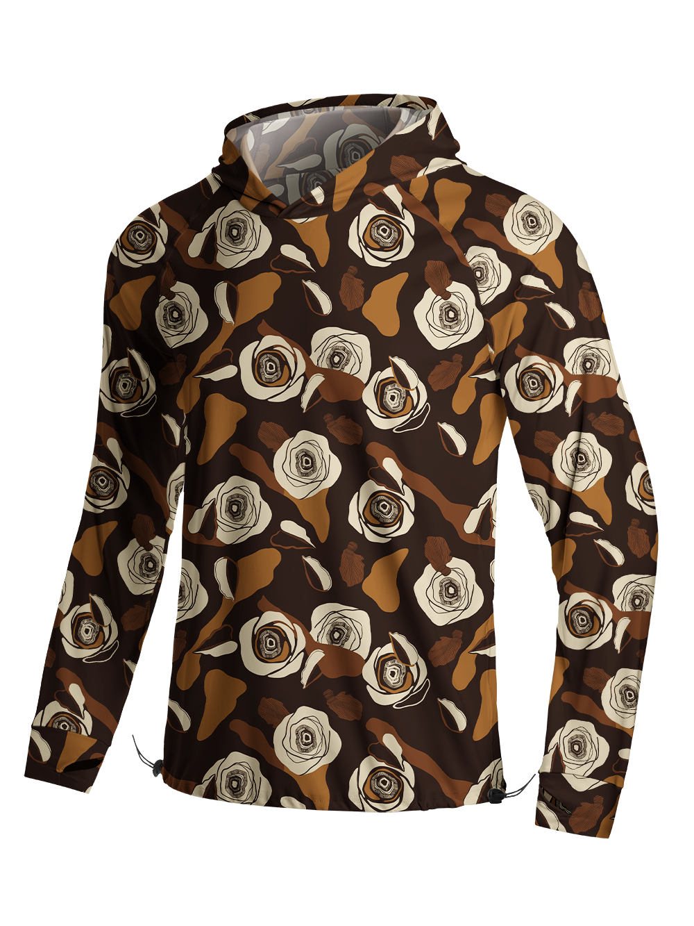 Orionride Abstract Garden Long Sleeve Cycling Hoodie Shirt