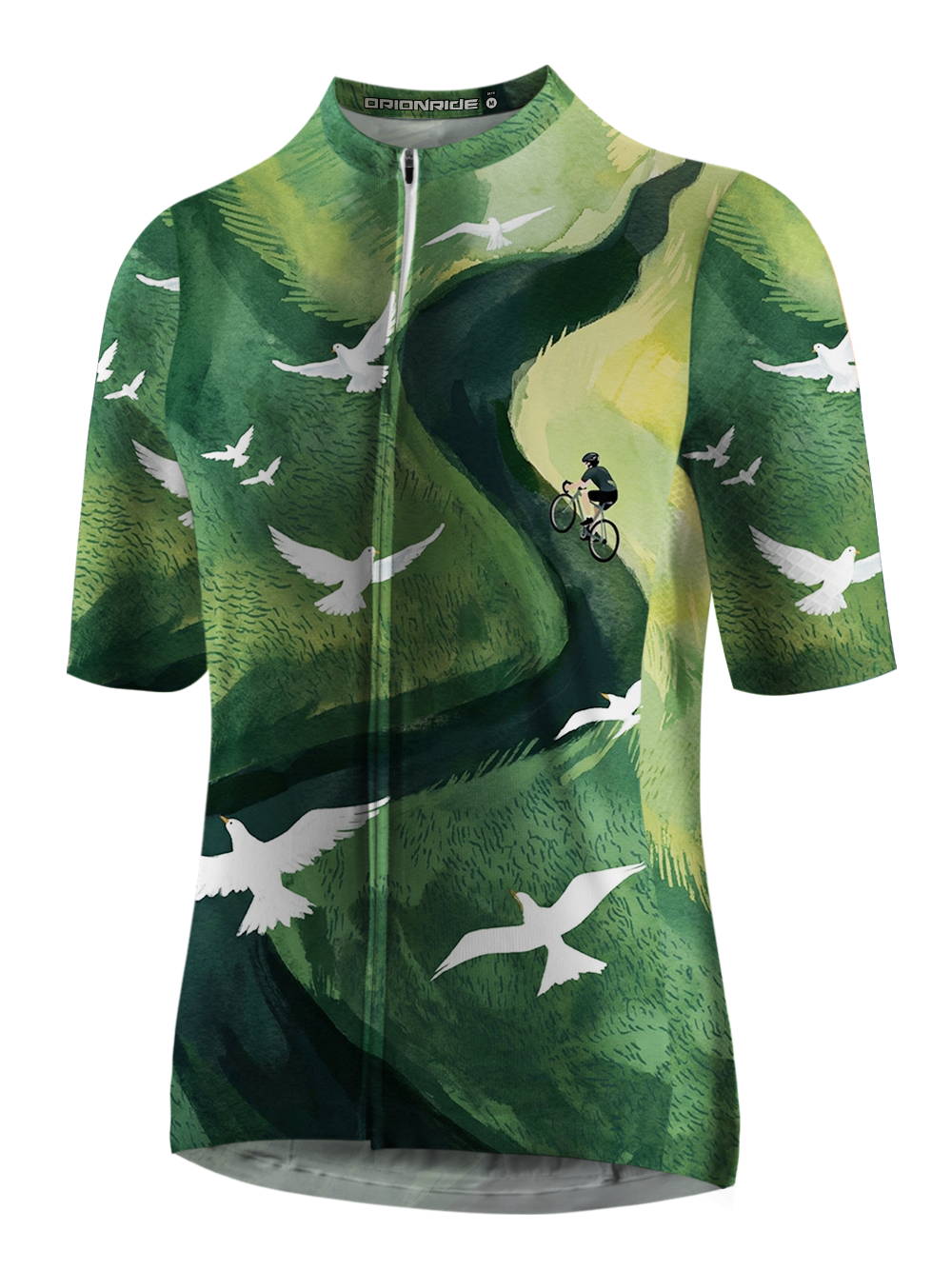 Orionride Flying White Doves Short Sleeves Cycling Jersey