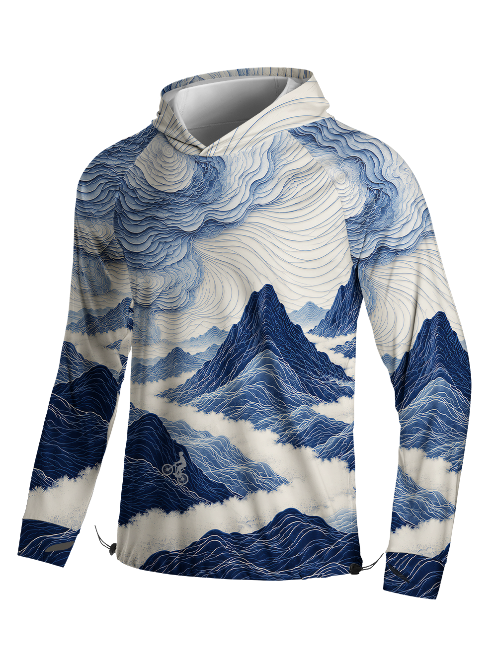 Orionride Mountain Zen Long Sleeve Cycling Hoodie Shirt