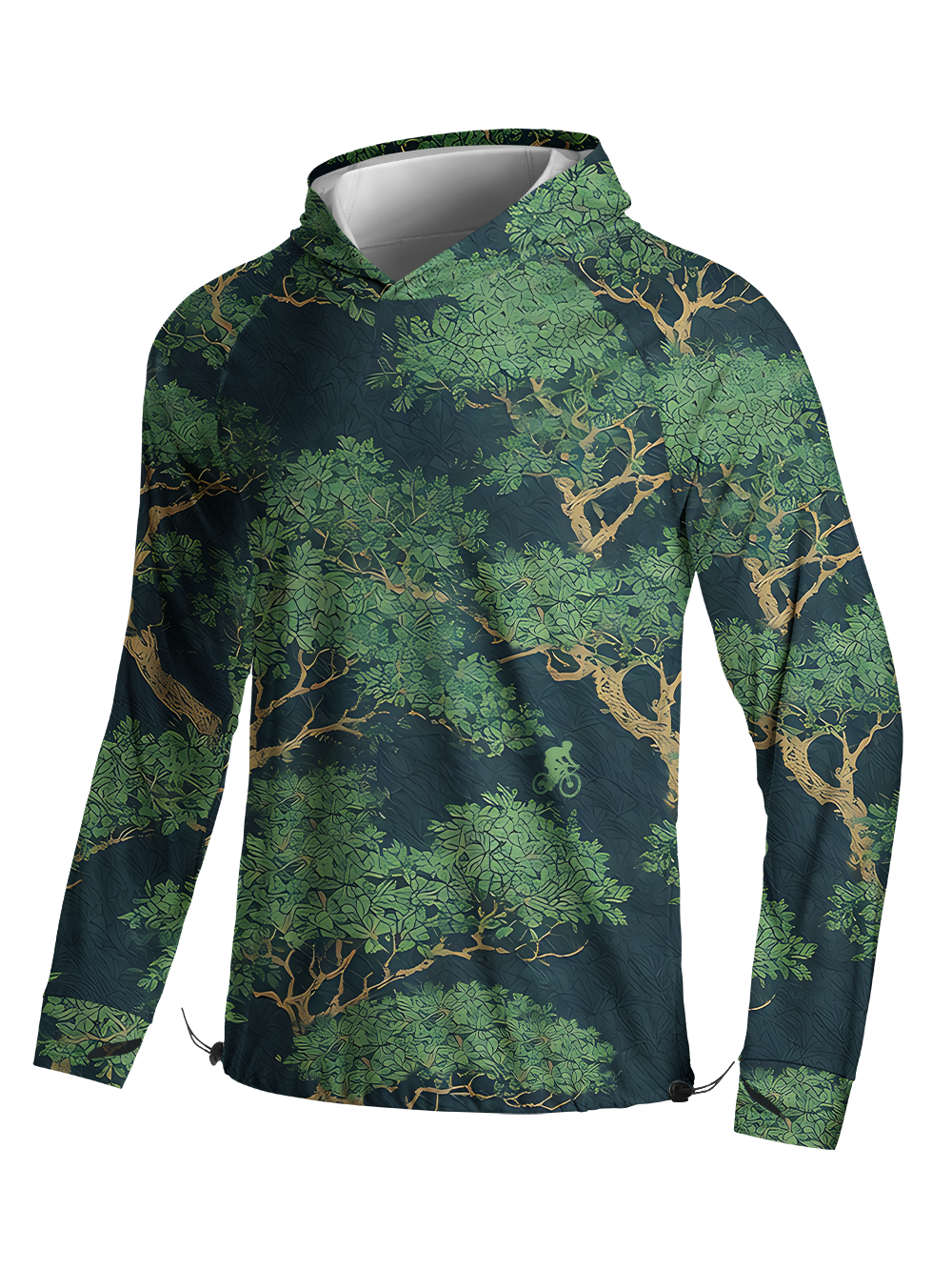 Orionride Lush And Leafy Long Sleeve Cycling Hoodie Shirt