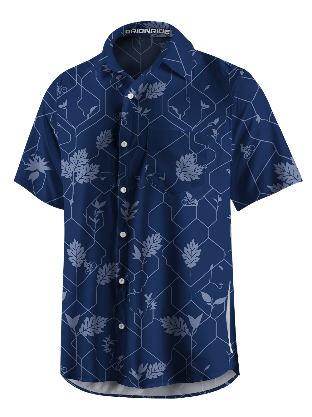 Orionride Floral Cycling Zipper Pockets Ultra Lightweight Short Sleeves Gravel Shirt