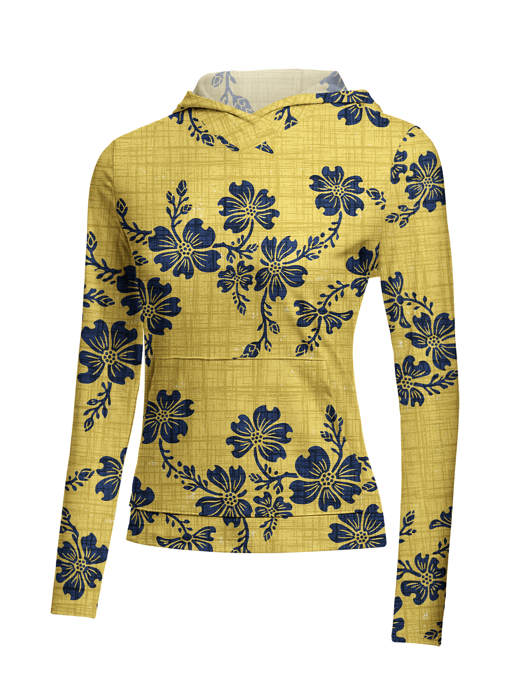 Orionride Yellow Vines Women's Long Sleeve Cycling Hoodie Shirt