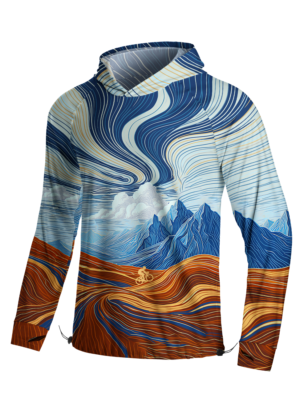 Orionride Flow Ride Long Sleeve Cycling Hoodie Shirt