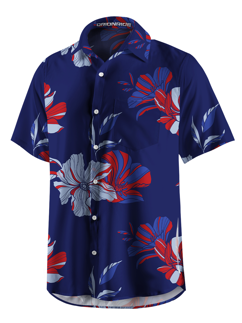 Orionride Artistic Leaf Zipper Pockets Ultra Lightweight Short Sleeves Gravel Shirt
