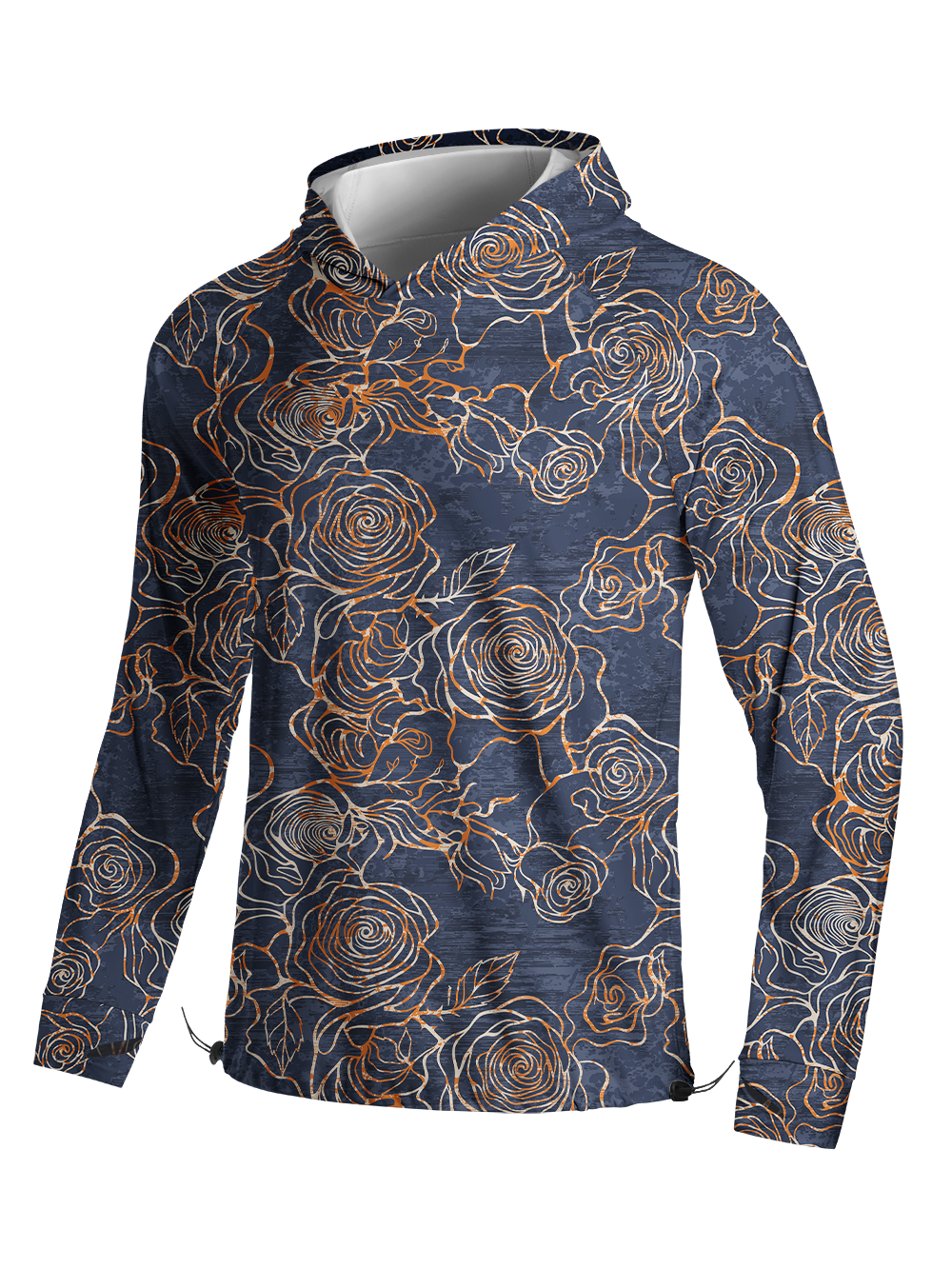 Orionride Mysterious Rose Long Sleeve Cycling Hoodie Shirt