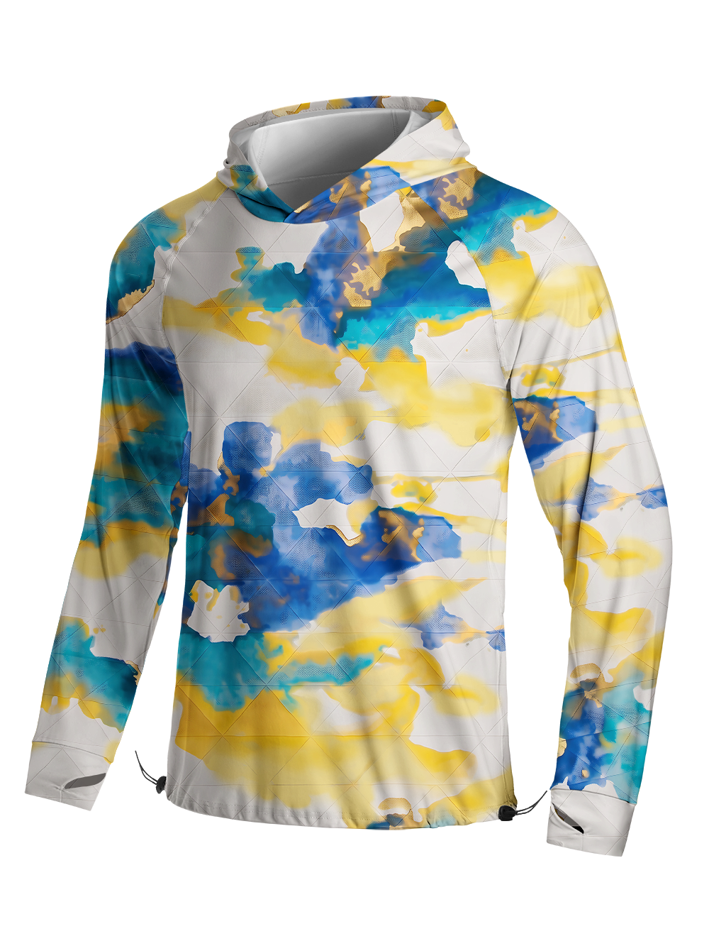 Orionride Watercolor Cloud Long Sleeve Cycling Hoodie Shirt
