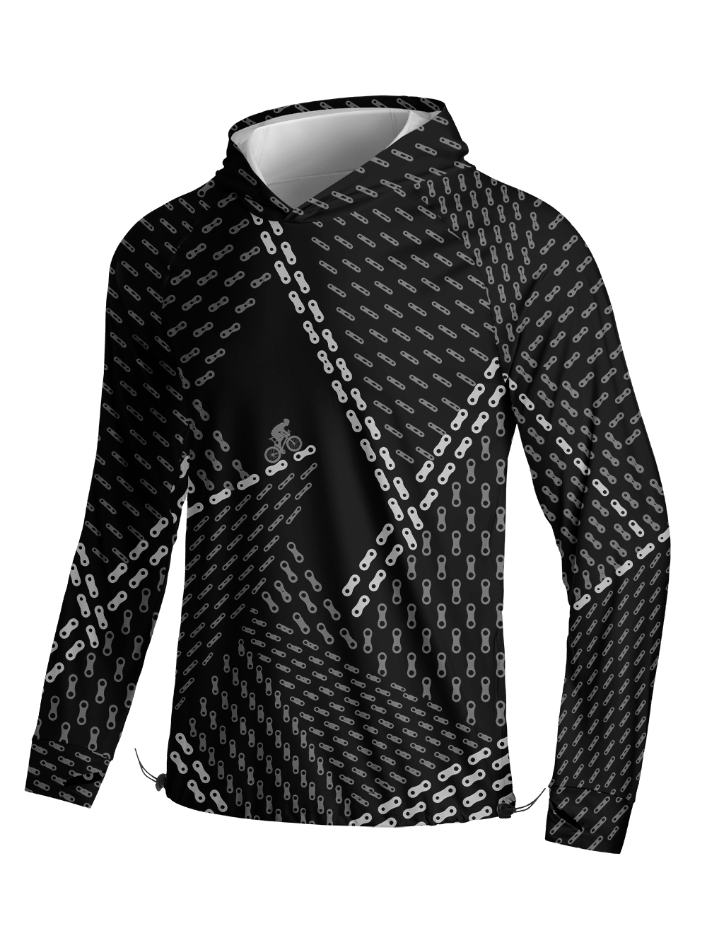 Orionride Chain Pattern Long Sleeve Cycling Hoodie Shirt