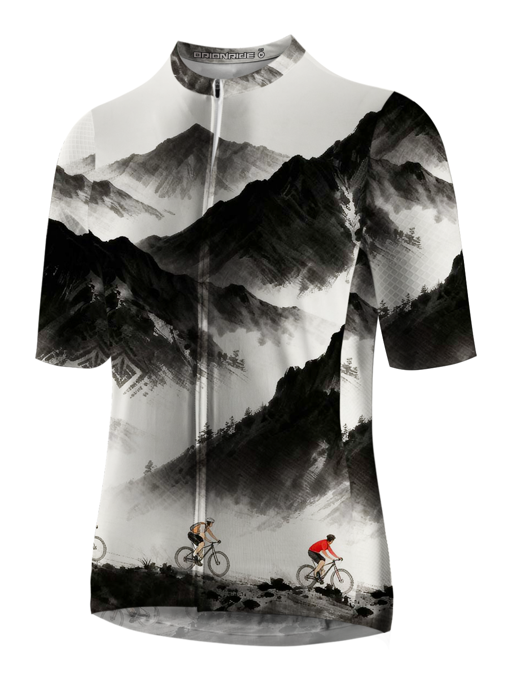 Orionride Ink Painting Mountains Short Sleeves Cycling Jersey