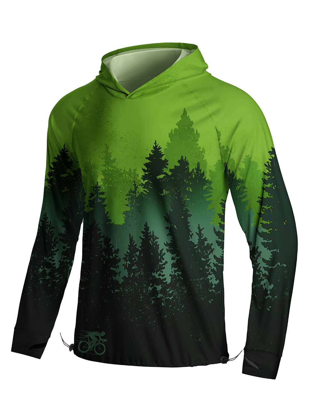Orionride Explore The Forest Long Sleeve Cycling Hoodie Shirt