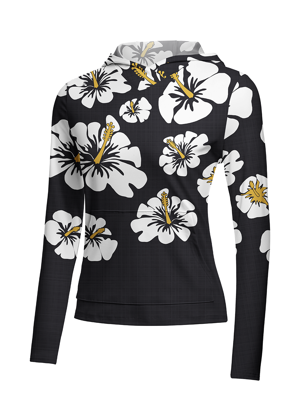 Orionride Hibiscus Flowers Bloom Women's Long Sleeve Cycling Hoodie Shirt