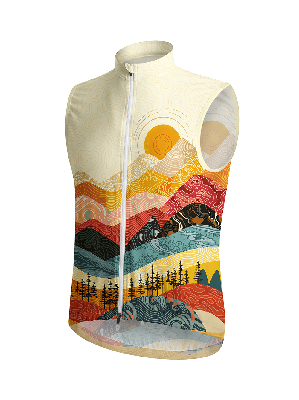 Orionride Waves And Peaks Lightweight Windproof Cycling Vest