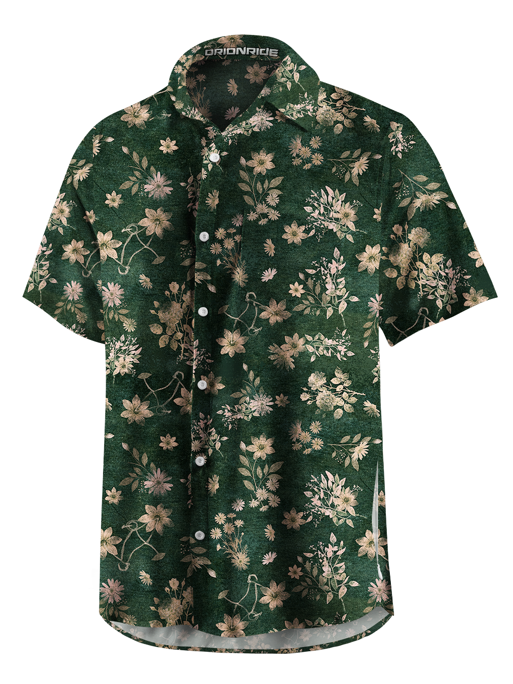 Orionride Flower And Grass Bicycle Zipper Pockets Ultra Lightweight Short Sleeves Gravel Shirt