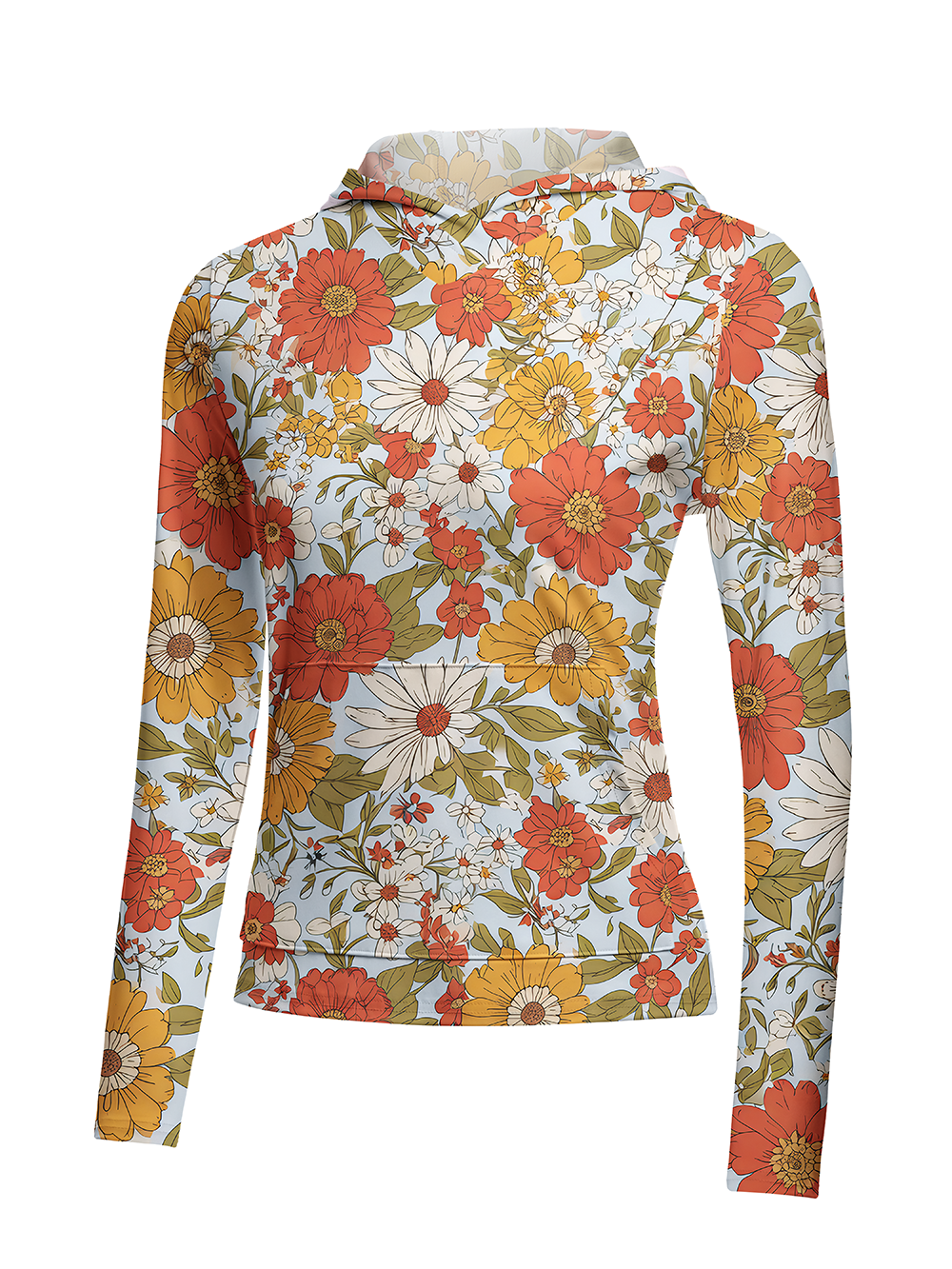 Orionride A Lush Natural Garden Women's Long Sleeve Cycling Hoodie Shirt
