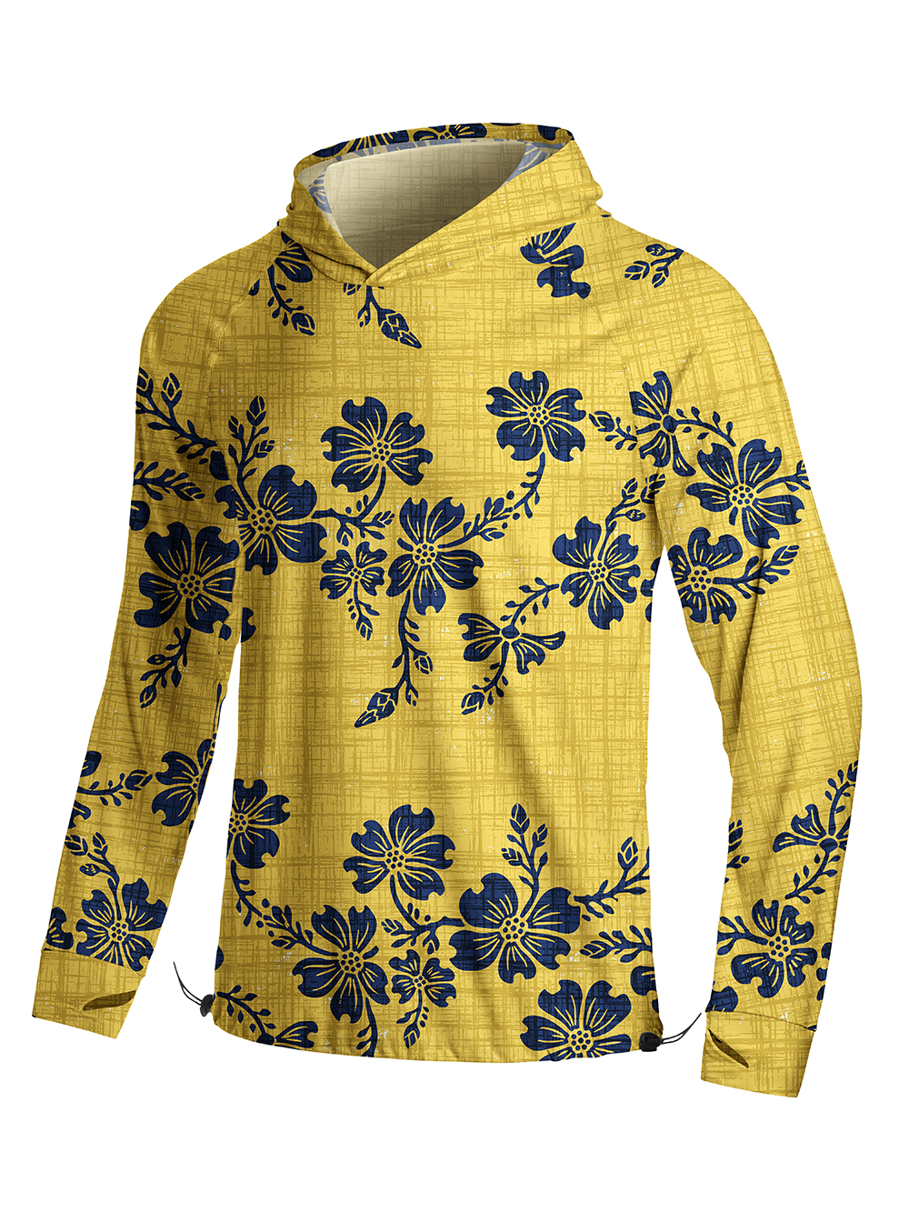 Orionride Yellow Vines Long Sleeve Cycling Hoodie Shirt