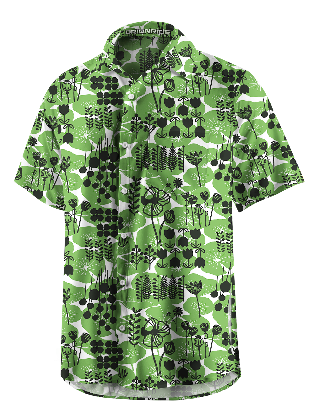 Orionride Lotus Leaf Zipper Pockets Ultra Lightweight Short Sleeves Gravel Shirt