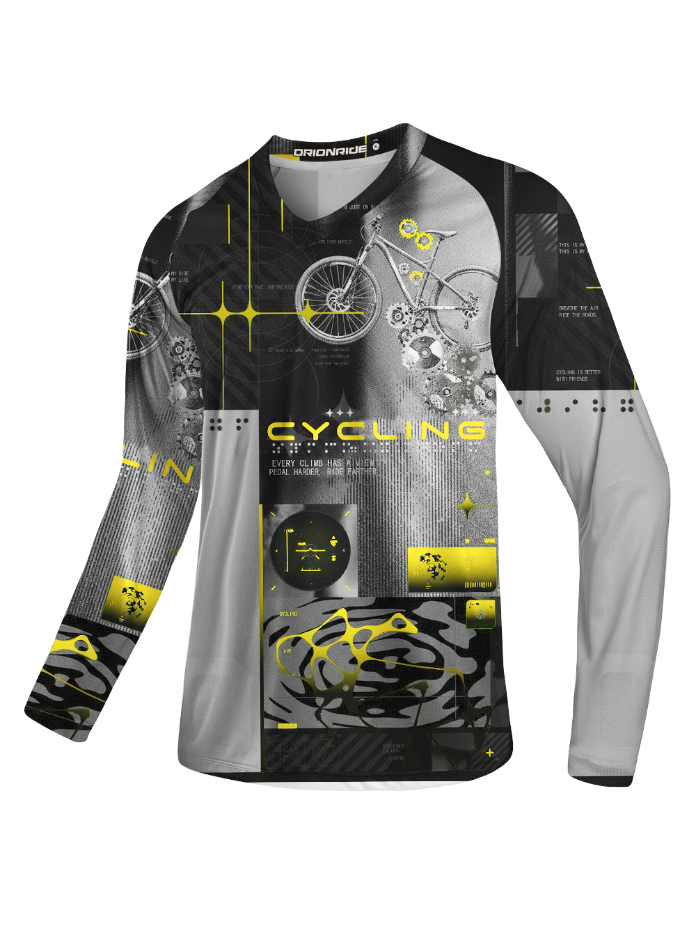 Orionride Pedal Harder Long Sleeve Downhill Jersey