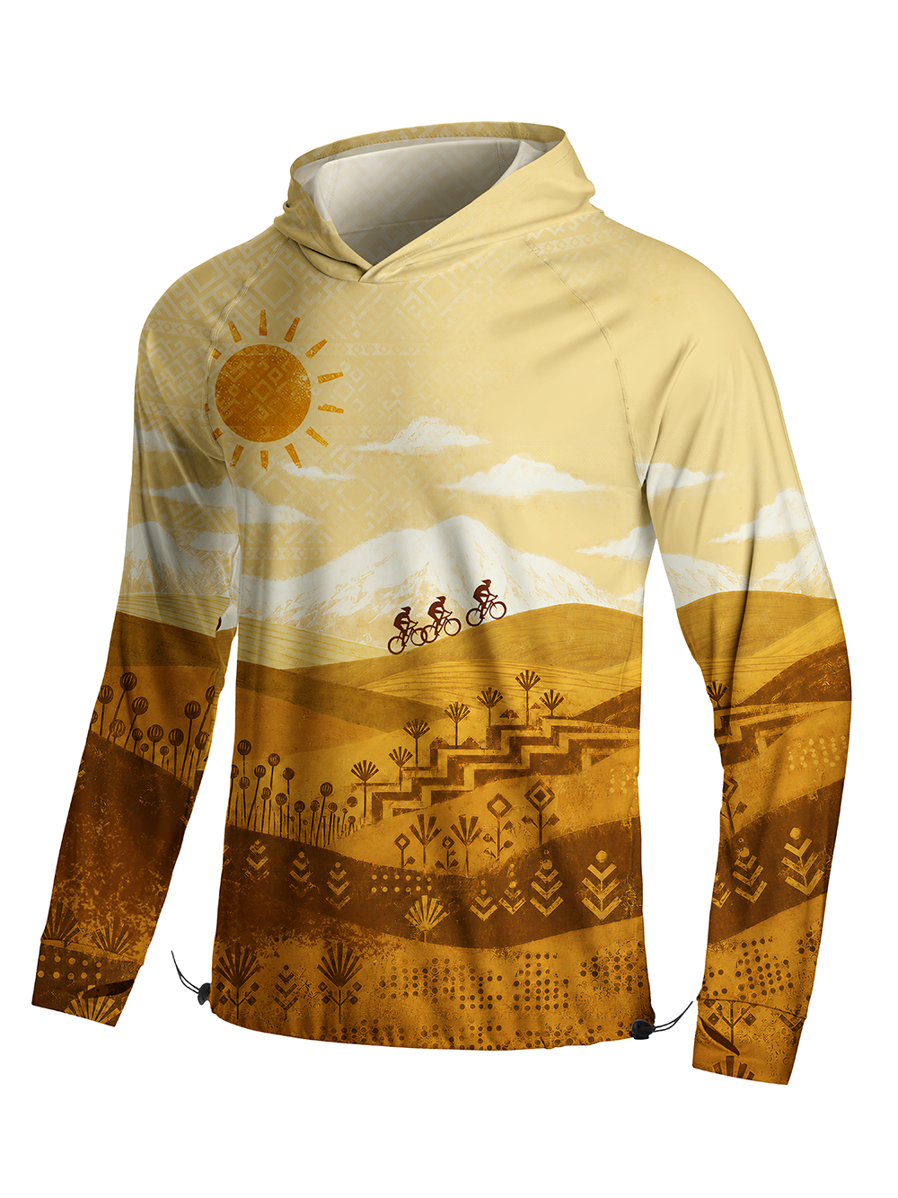 Orionride Ancient Trail Long Sleeve Cycling Hoodie Shirt