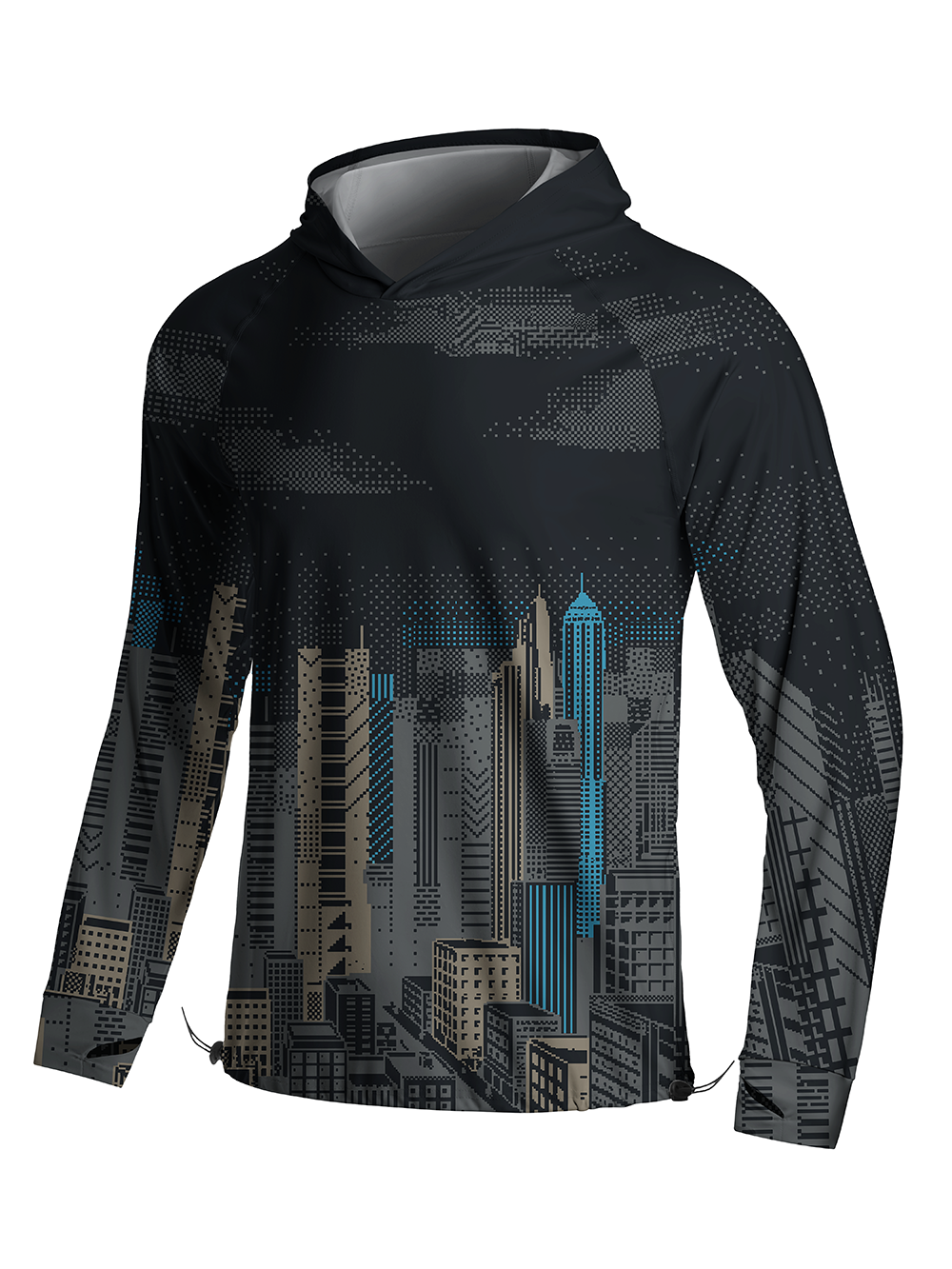 Orionride Towering Towers Long Sleeve Cycling Hoodie Shirt