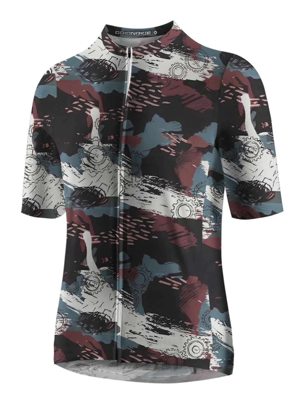 Orionride Leaves The Marks Of Gears Short Sleeves Cycling Jersey