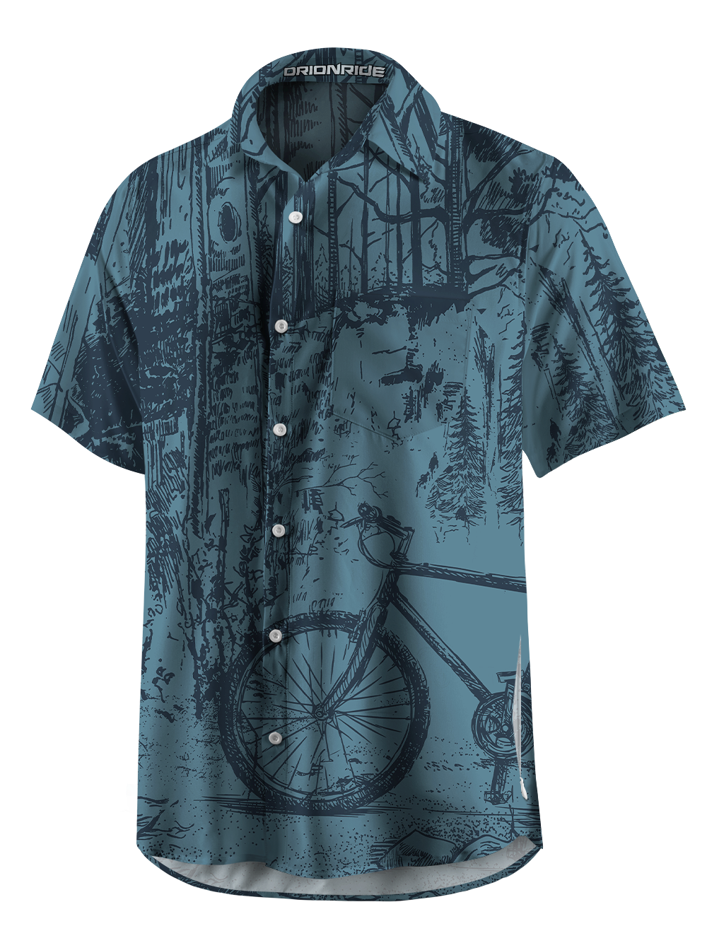 Orionride Forest Stop Ride Zipper Pockets Ultra Lightweight Short Sleeves Gravel Shirt