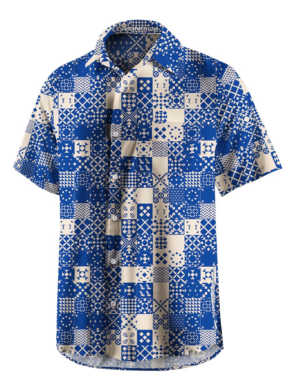 Orionride Pattern Code Zipper Pockets Ultra Lightweight Short Sleeves Gravel Shirt