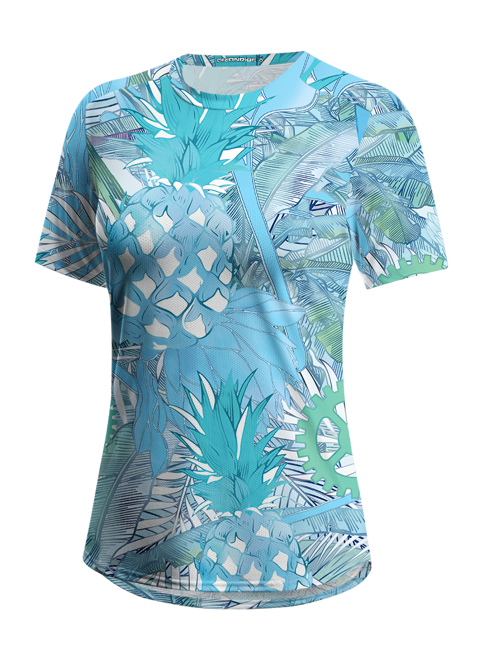 Orionride Tropical Pineapple Women's Breathable Short Sleeve T-shirt