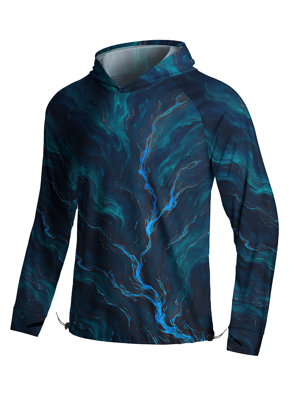 Orionride Liquid Flow Texture Long Sleeve Cycling Hoodie Shirt