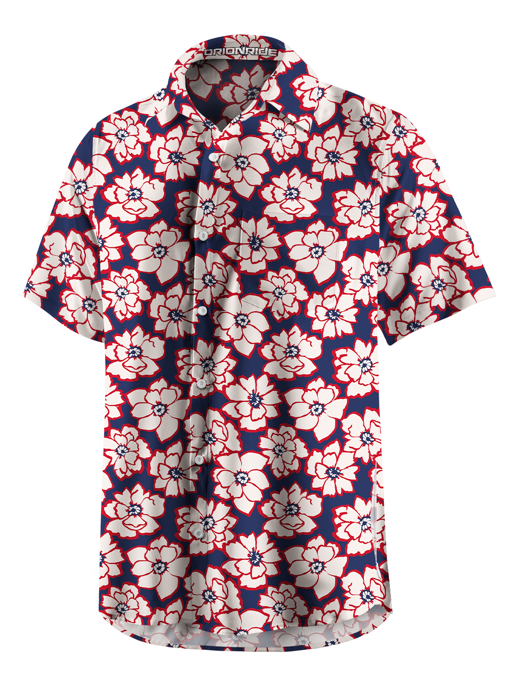 Orionride Bright Petals Zipper Pockets Ultra Lightweight Short Sleeves Gravel Shirt