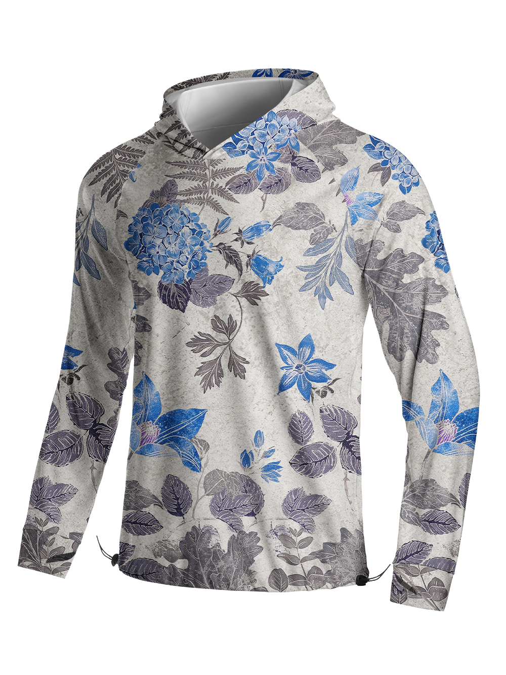Orionride Cool-toned Plants Long Sleeve Cycling Hoodie Shirt