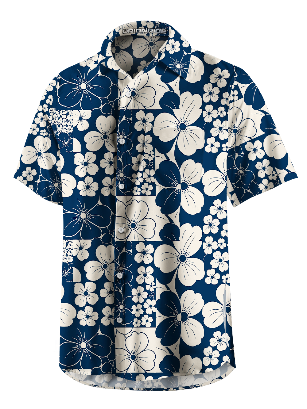 Orionride Floral Patchwork Zipper Pockets Ultra Lightweight Short Sleeves Gravel Shirt