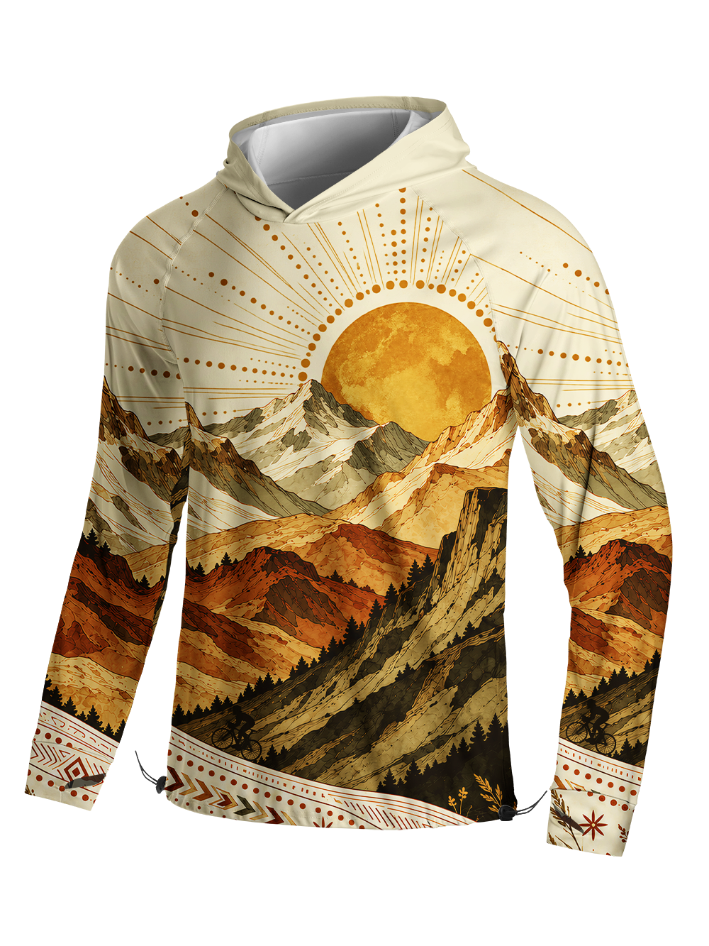 Orionride Solar Ascent Long Sleeve Cycling Hoodie Shirt