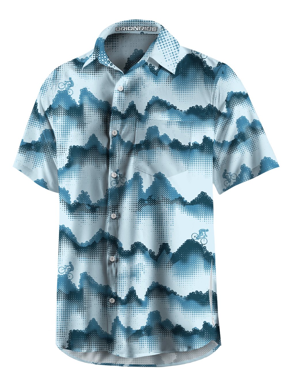 Orionride Wave Ridge Zipper Pockets Ultra Lightweight Short Sleeves Gravel Shirt